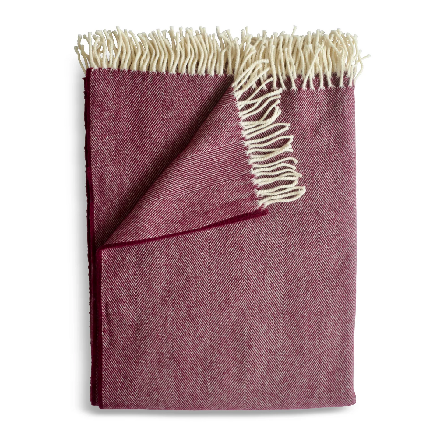 Evangeline Merino Herringbone Throw Blackberry-Evangeline-Thistle Hill
