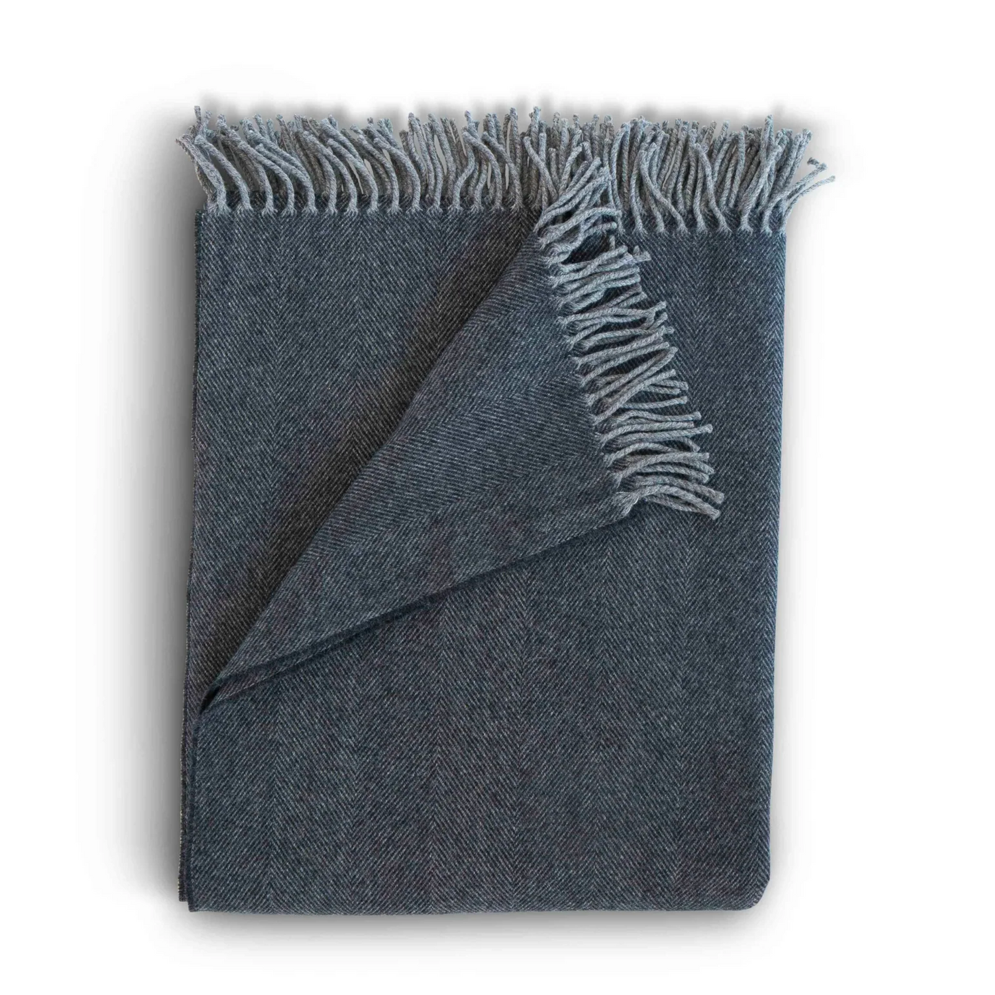 Evangeline Merino Herringbone Throw Midnight-Evangeline-Thistle Hill