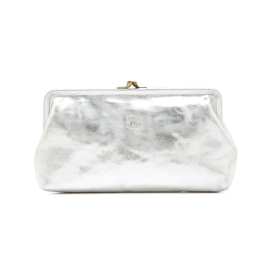 Il Bisonte Manuela Clutch Bag Metallic Silver-Il Bisonte-Thistle Hill