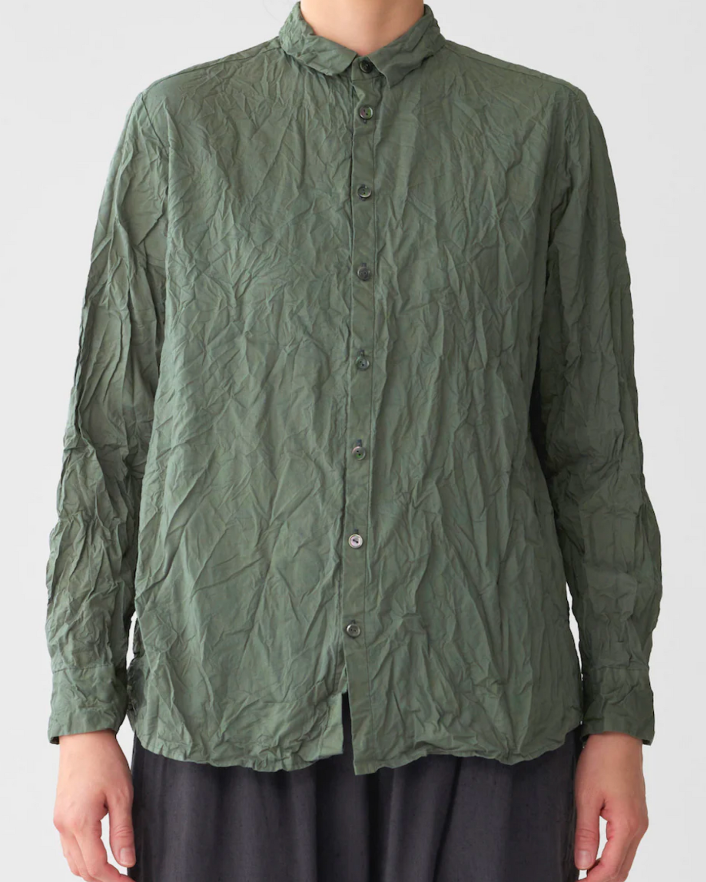 Pas de Calais Classic Wrinkle Blouse Green