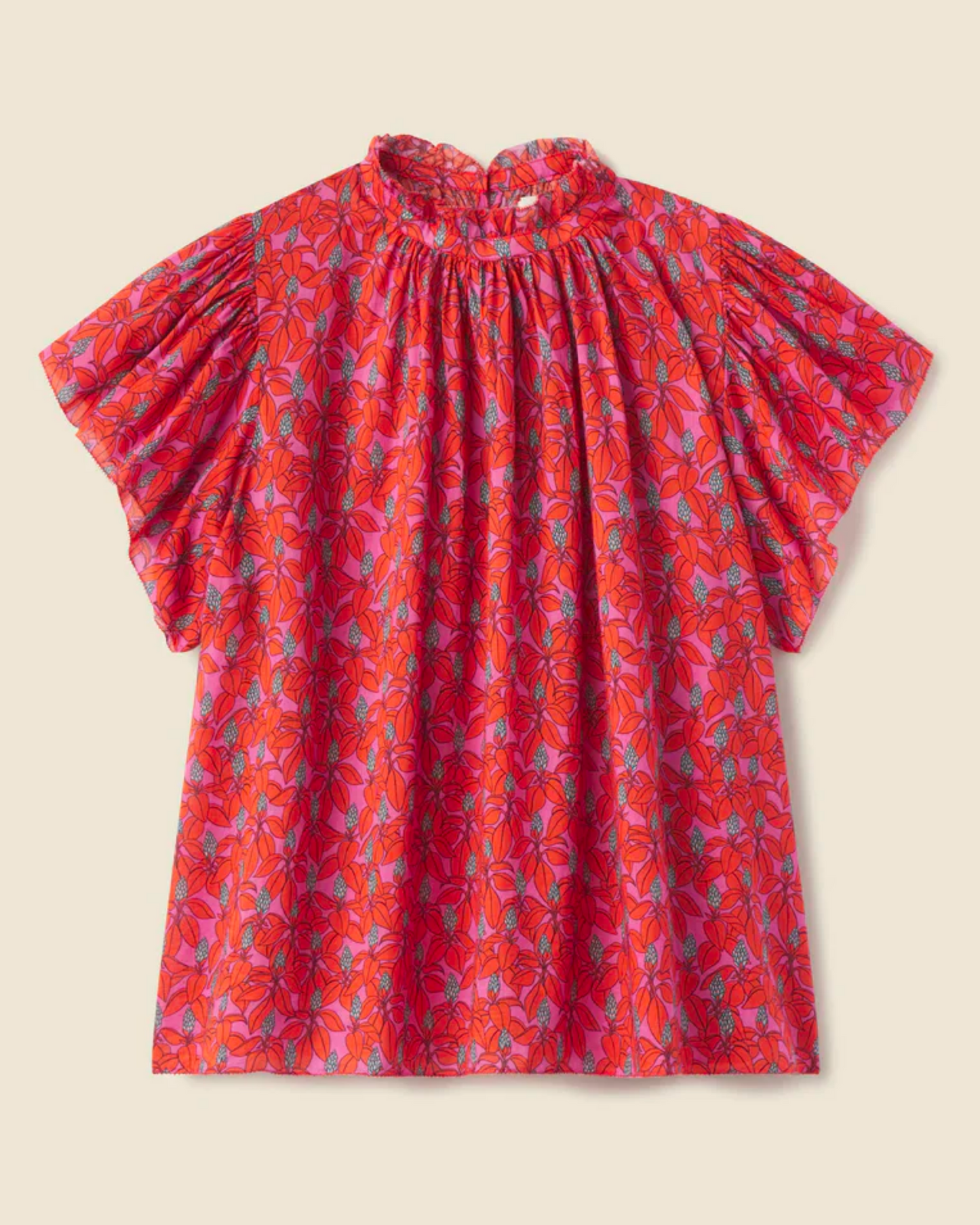 Trovata Carla Highneck Shirt Pointsetta