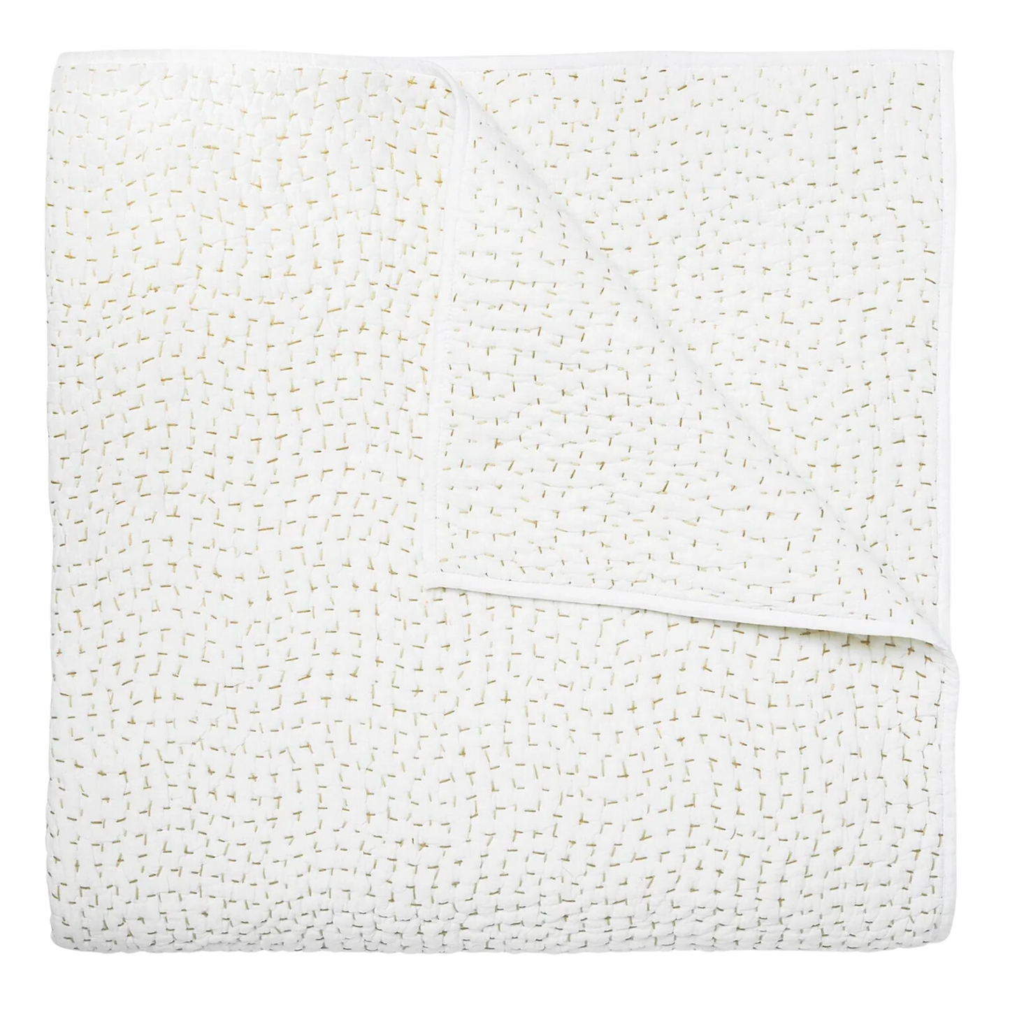 John Robshaw Hand Stitched Coverlet Moss-John Robshaw-Thistle Hill