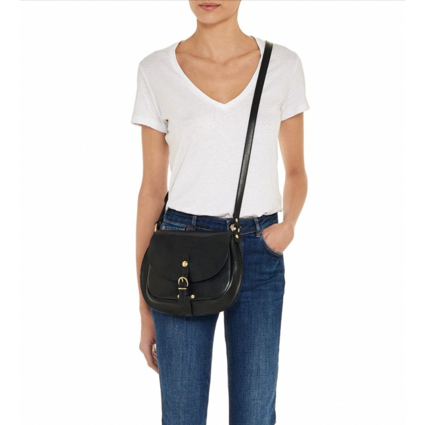 Il Bisonte Women's Gaia Crossbody Bag Black-Il Bisonte-Thistle Hill