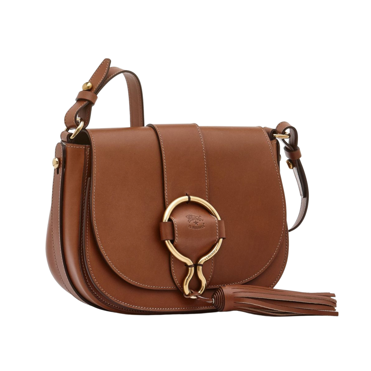 Il Bisonte Loop Large Crossbody Bag Chocolate