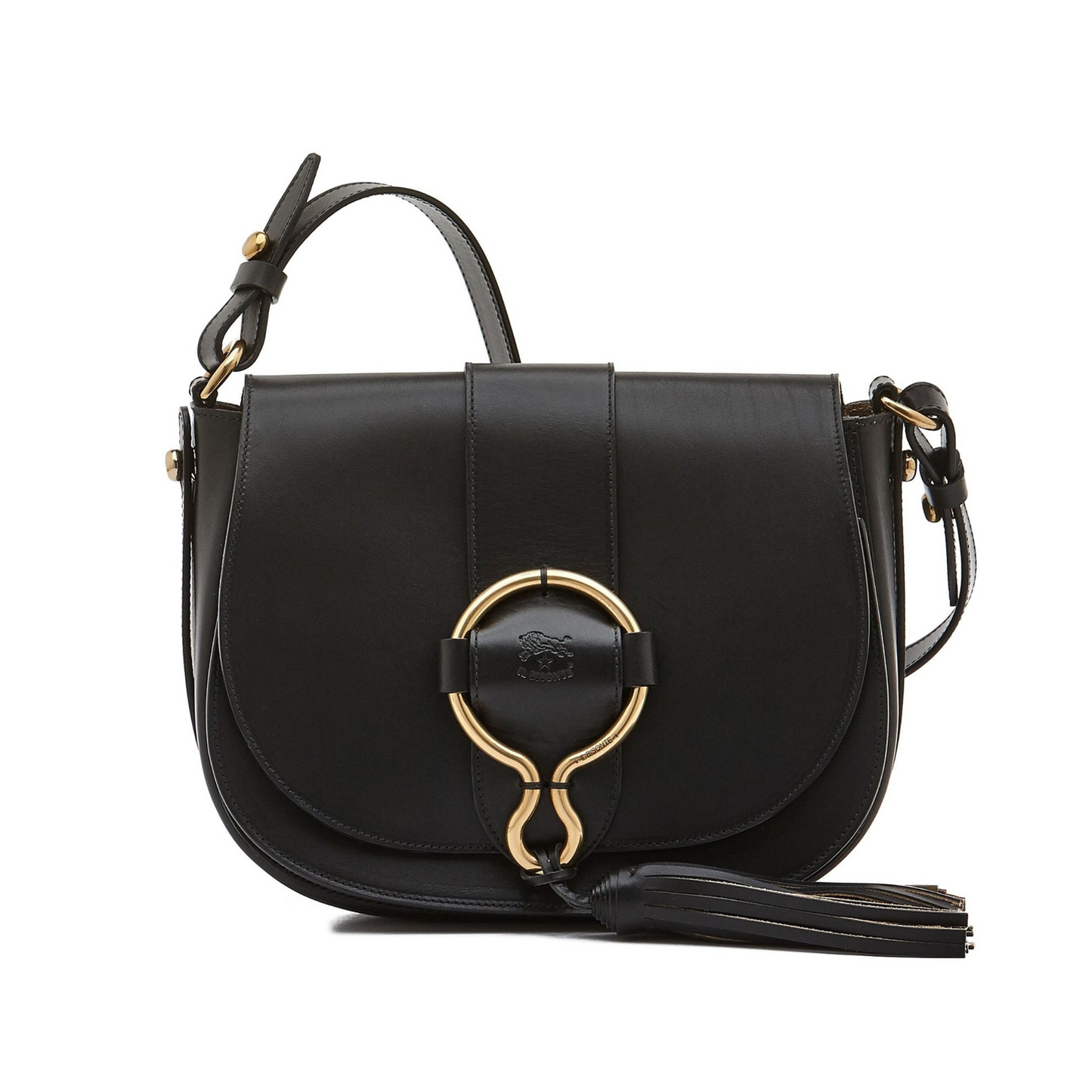 Il Bisonte Loop Large Crossbody Bag Black