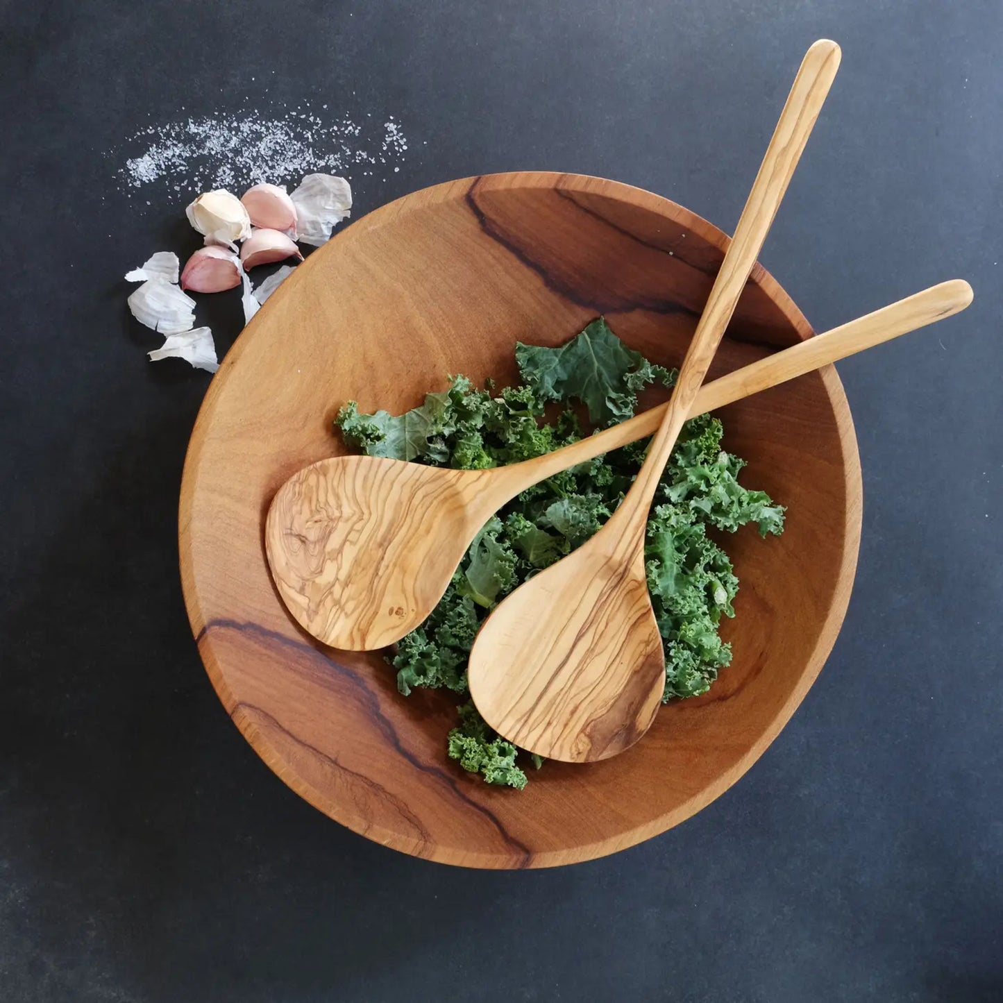 Hand Carved Wooden Small Salad Bowl