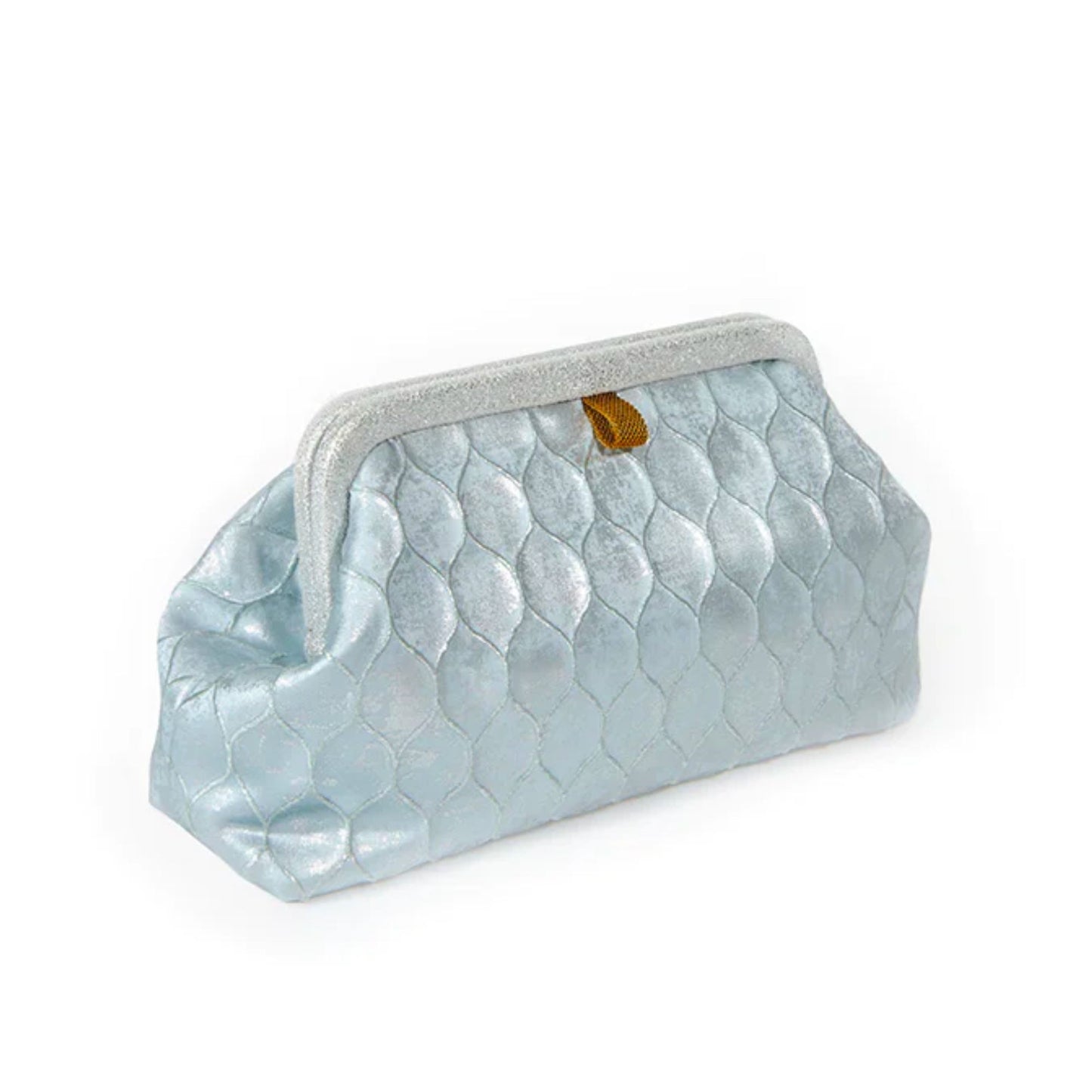 Marian Paquette Liette Woven Clutch Silver