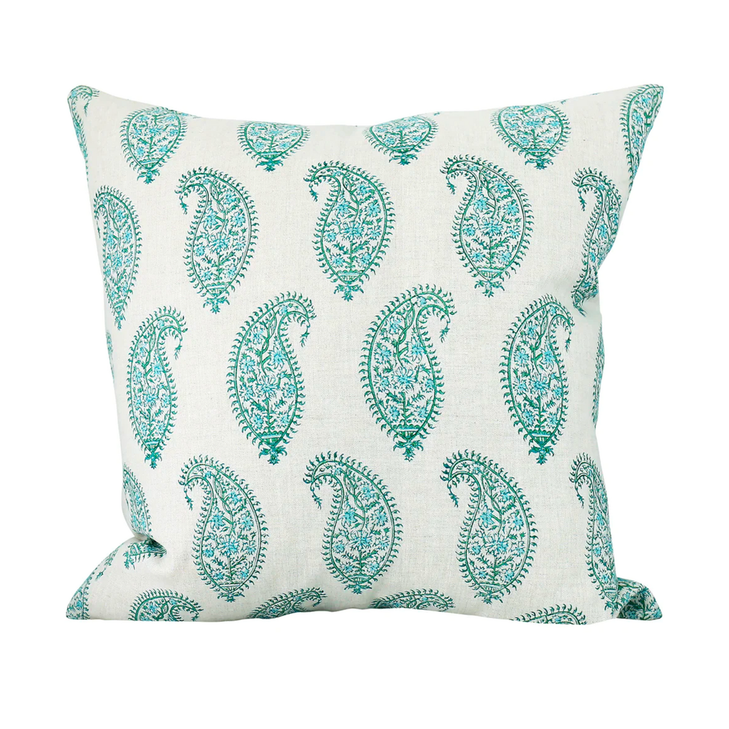 Walter G Paisley Emerald Linen Cushion-Walter G-Thistle Hill
