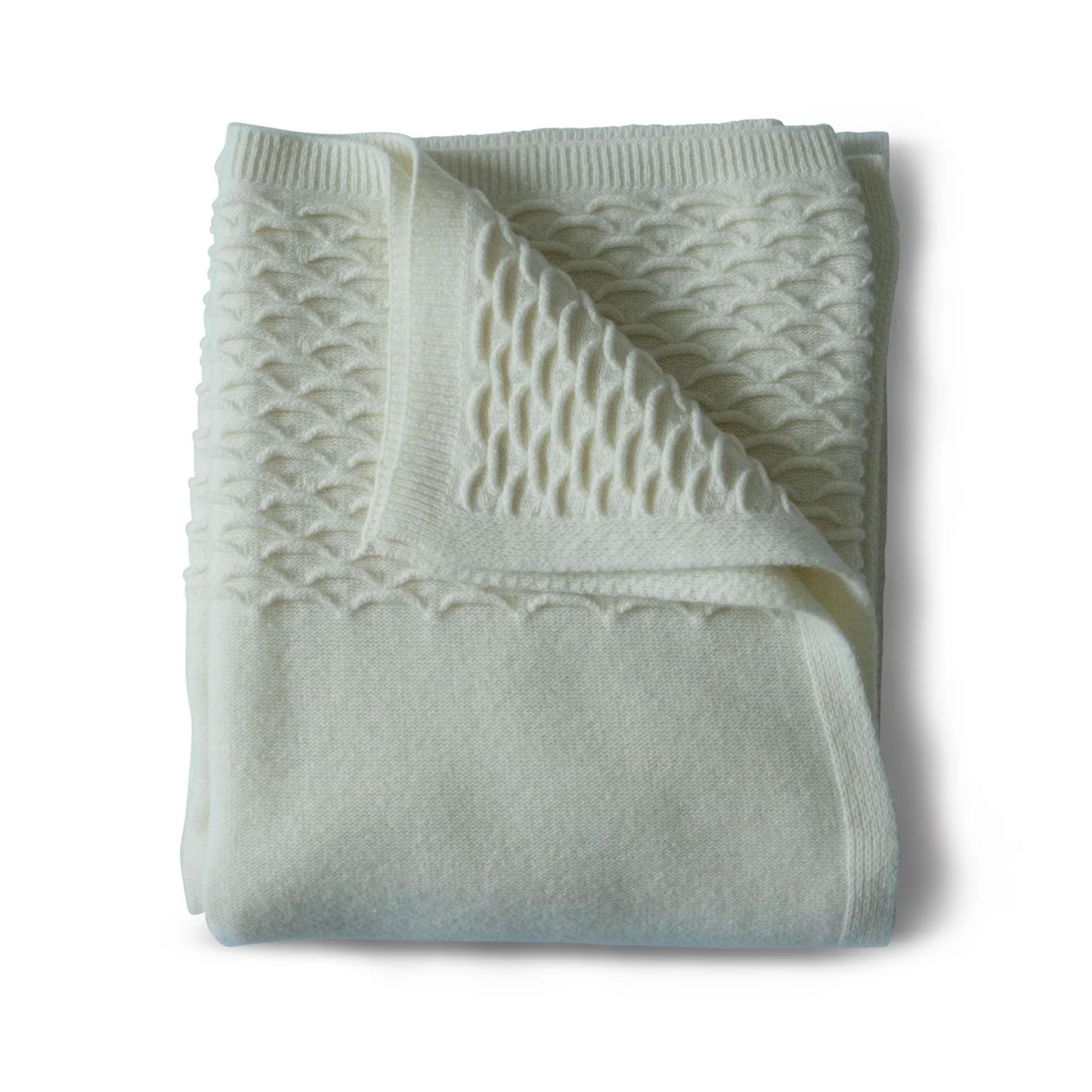 Evangeline Linen Scalloped Knit Throw Pearl-Evangeline-Thistle Hill