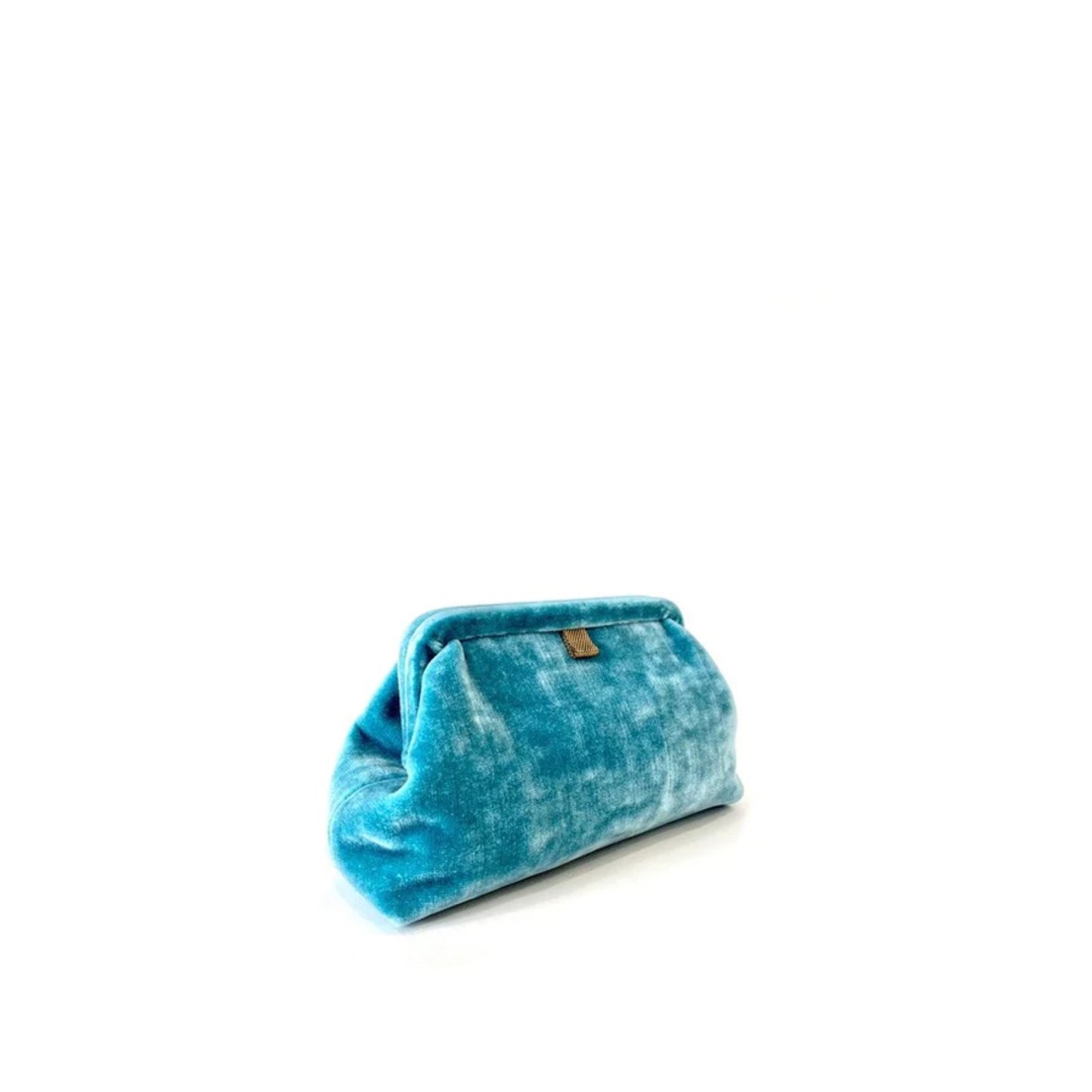 Marian Paquette Liette Velvet Clutch Aqua