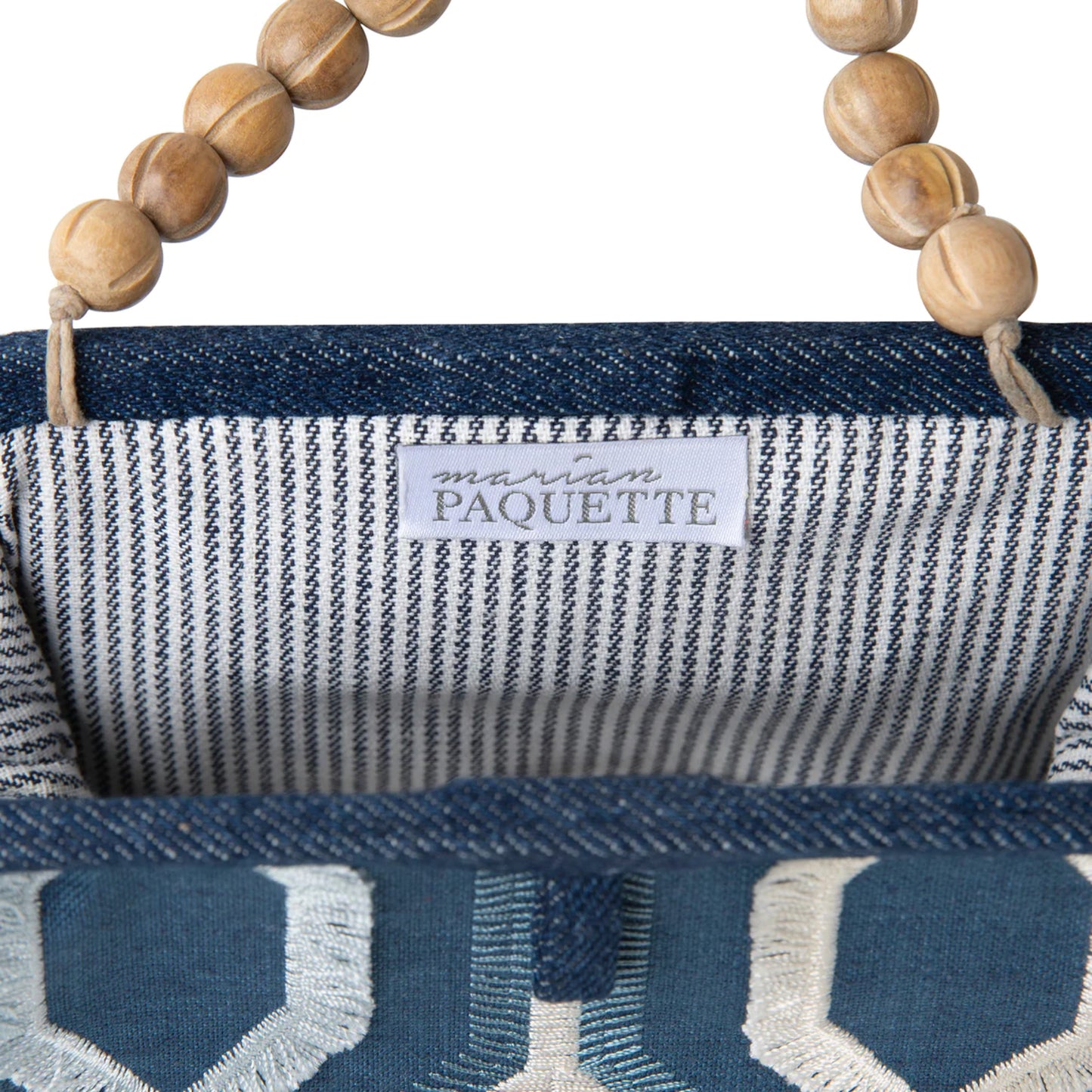 Marian Paquette Danielle Embroidered Navy Blue / Baby Blue