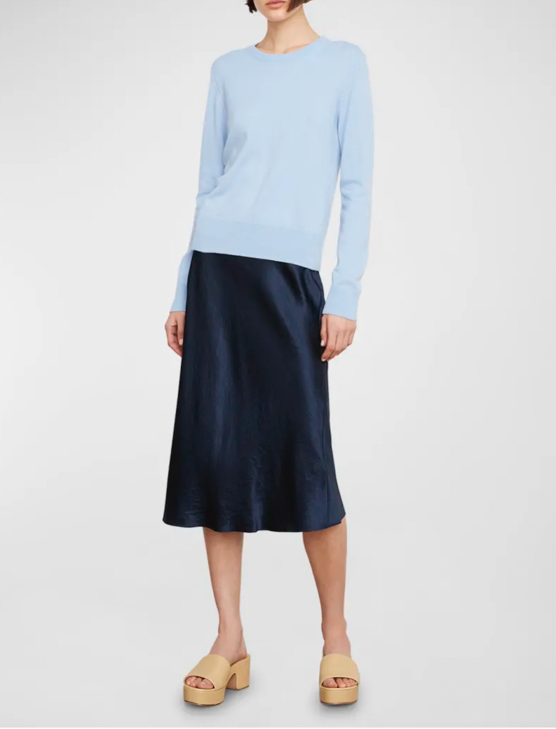 Vince Classic Crew Sweater Kyanite