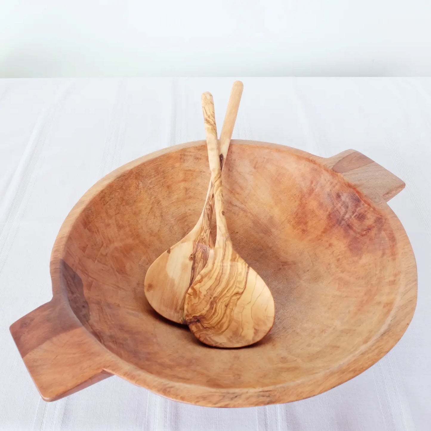 Olive Wood Salad Server Set