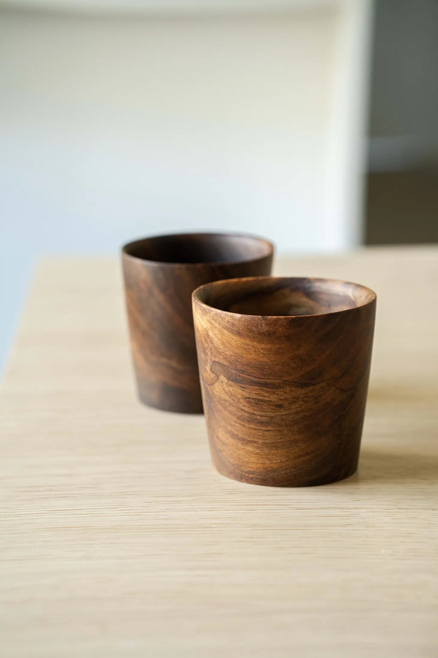 Hand Carved Walnut Cup