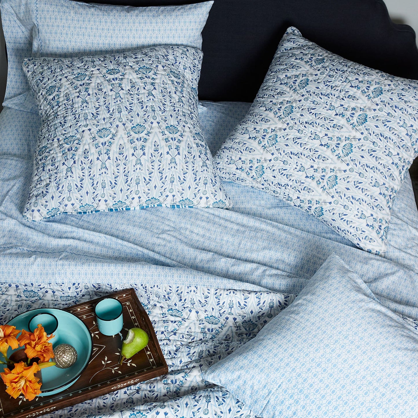 John Robshaw Kama Light Indigo Sheet Set-John Robshaw-Thistle Hill