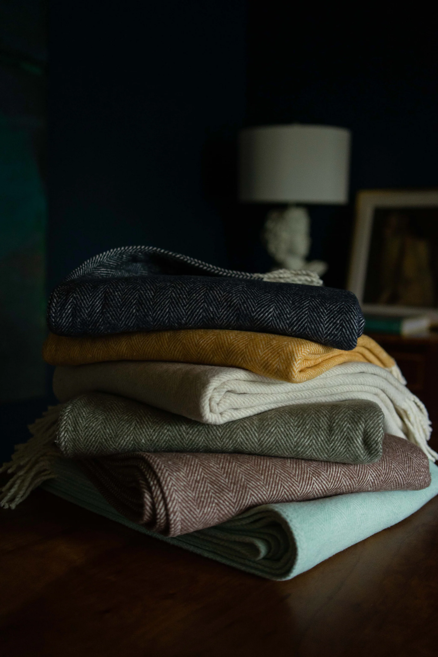 Evangeline Cotton Herringbone Throw Cedar-Evangeline-Thistle Hill