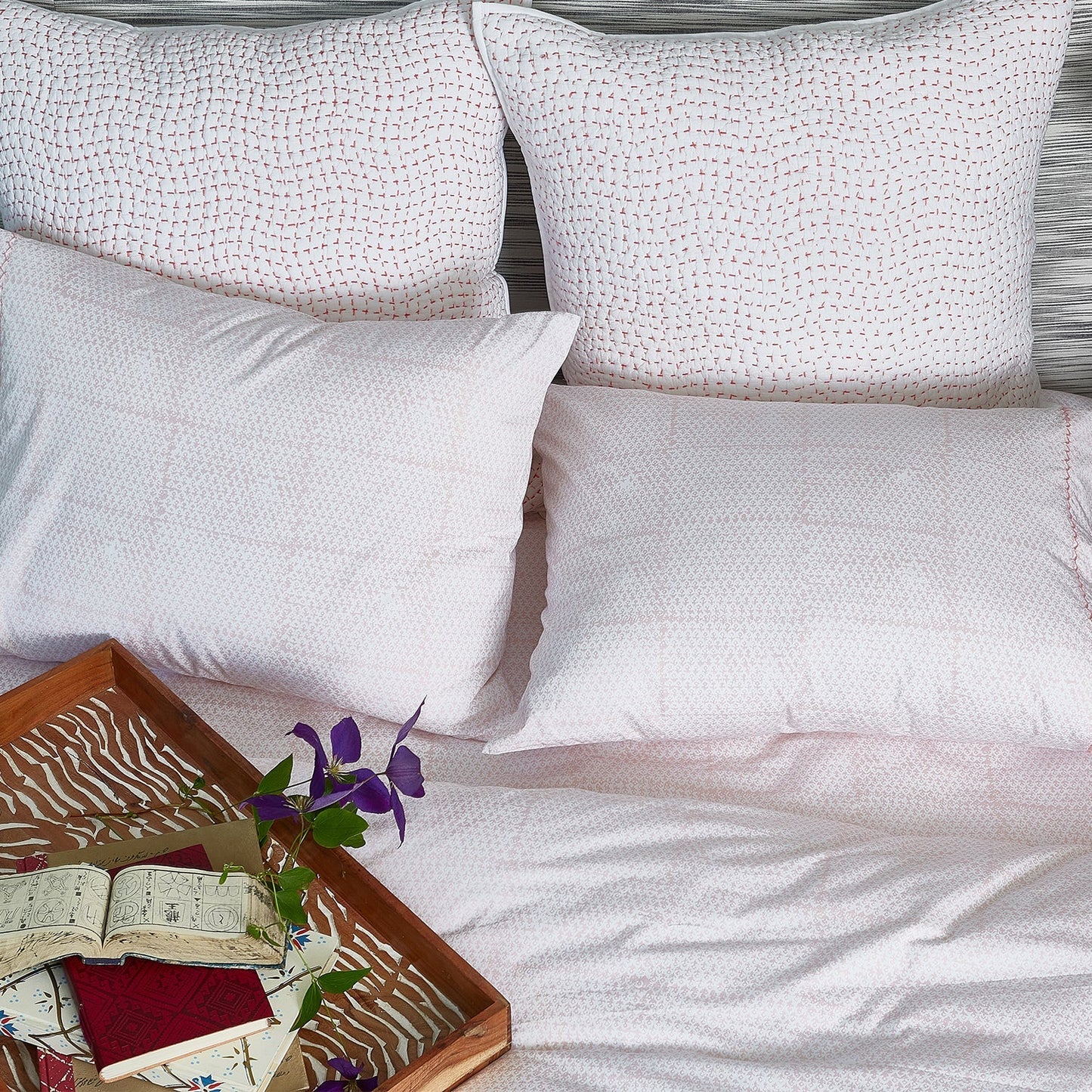 John Robshaw Hand Stitched Coverlet Lotus-John Robshaw-Thistle Hill
