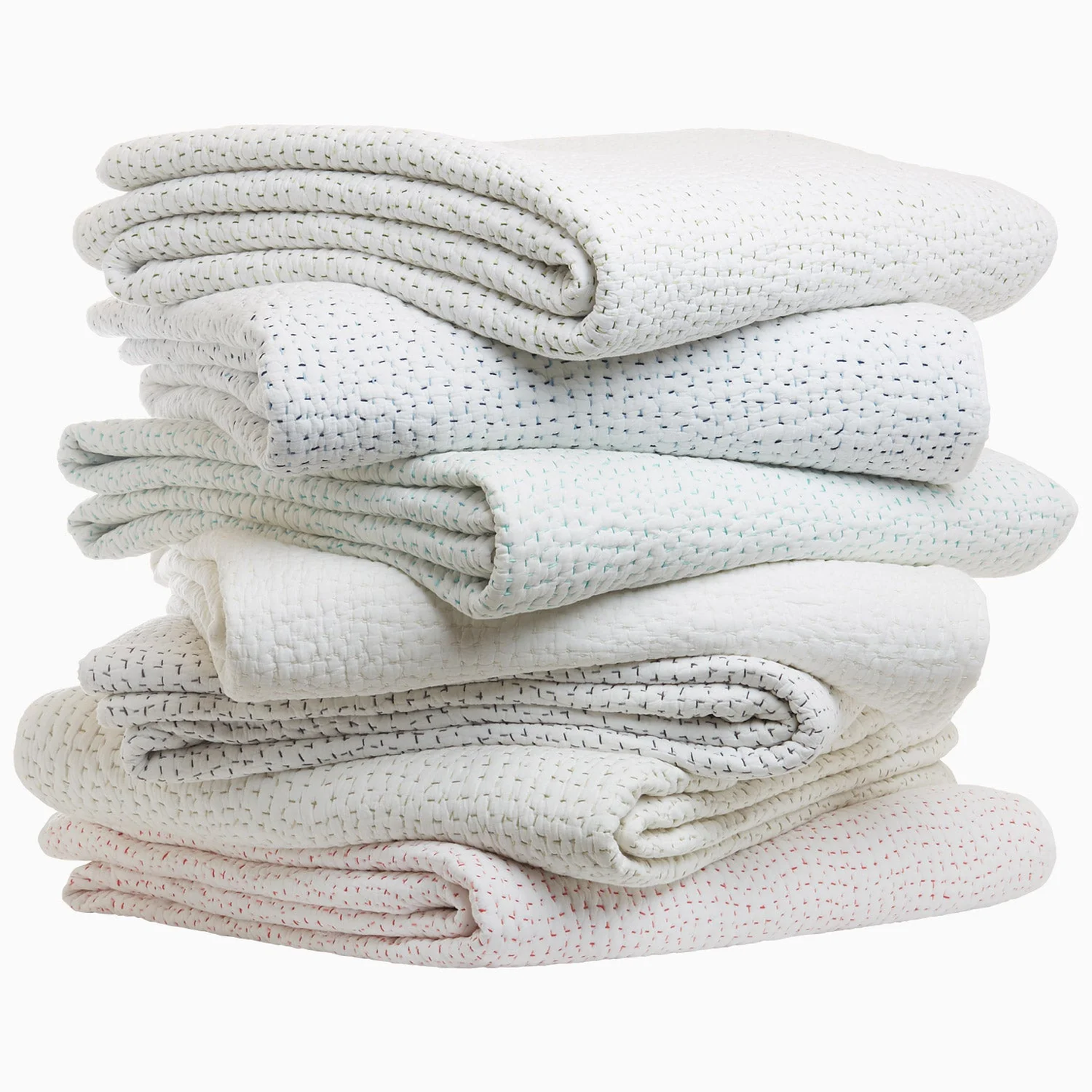 John Robshaw Hand Stitched Coverlet Moss-John Robshaw-Thistle Hill
