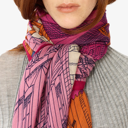 Inoui Editions Scarf 100 Paris Fuchsia-Inoui Editions-Thistle Hill