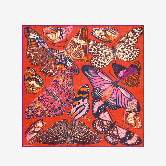 Inoui Editions 130 Papillons Red Scarf-Inoui Editions-Thistle Hill