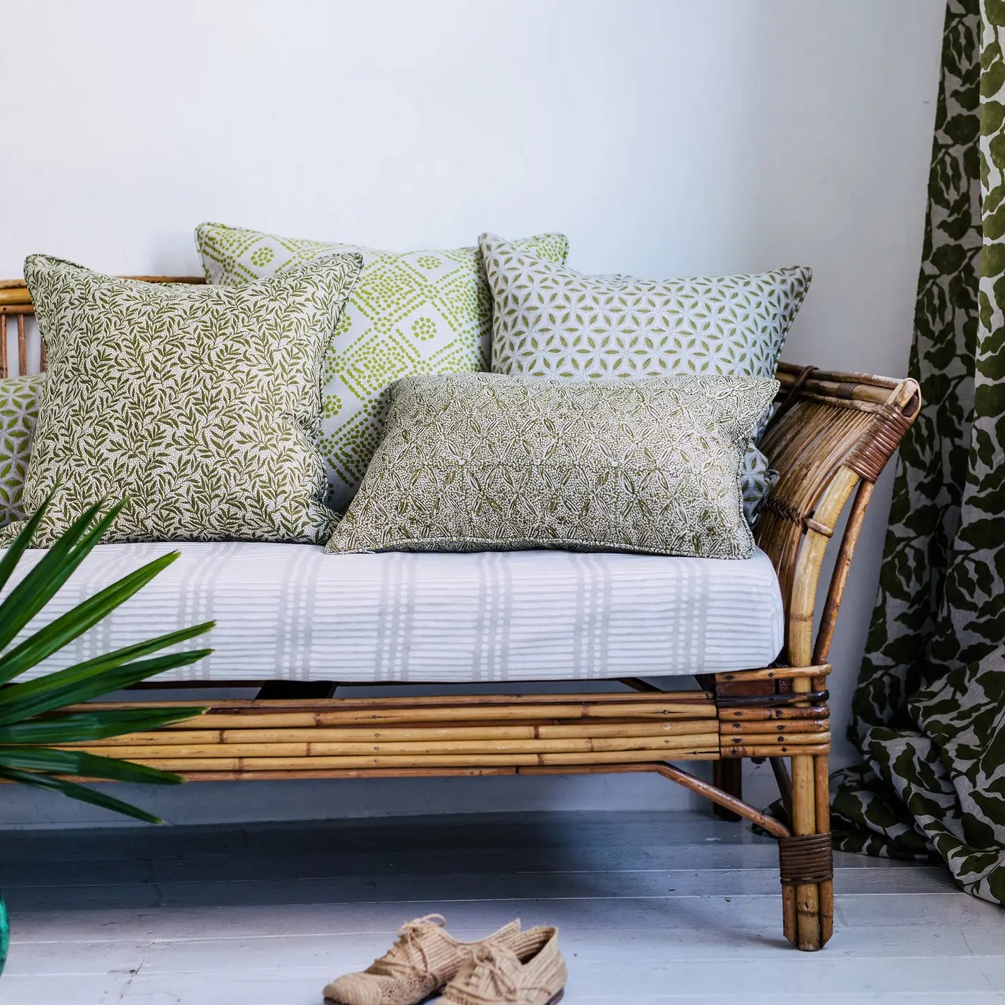 Walter G Granada Moss Linen Cushion-Walter G-Thistle Hill