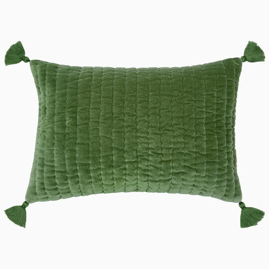John Robshaw Velvet Moss Kidney Pillow-John Robshaw-Thistle Hill