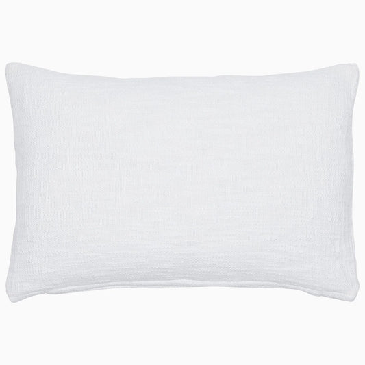 John Robshaw Woven White Kidney Pillow