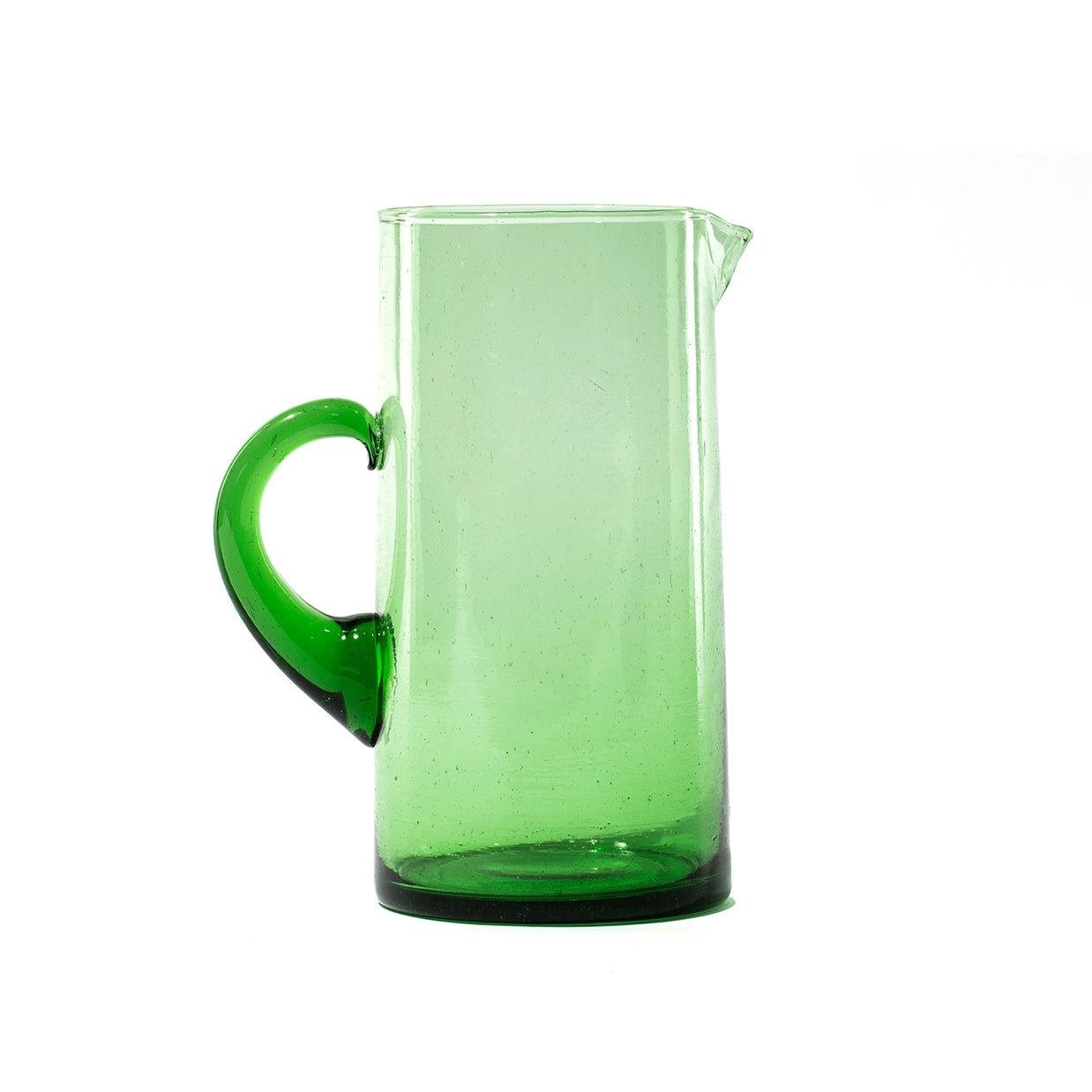 Moroccan Glass Pitcher Green-Thistle Hill-Thistle Hill