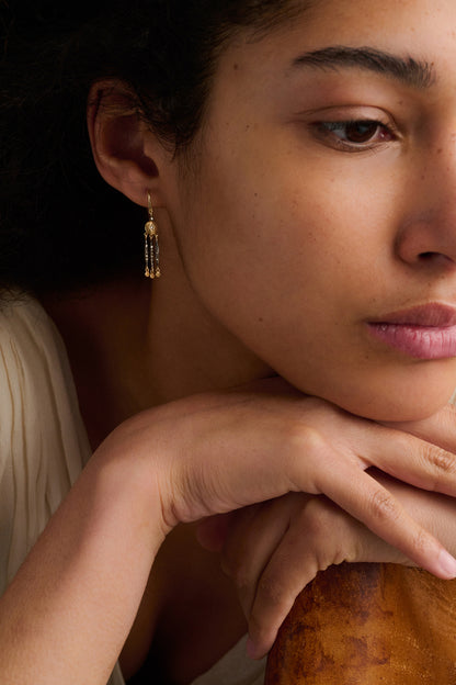 5 Octobre Patti Argent Dore Earrings-5 Octobre-Thistle Hill