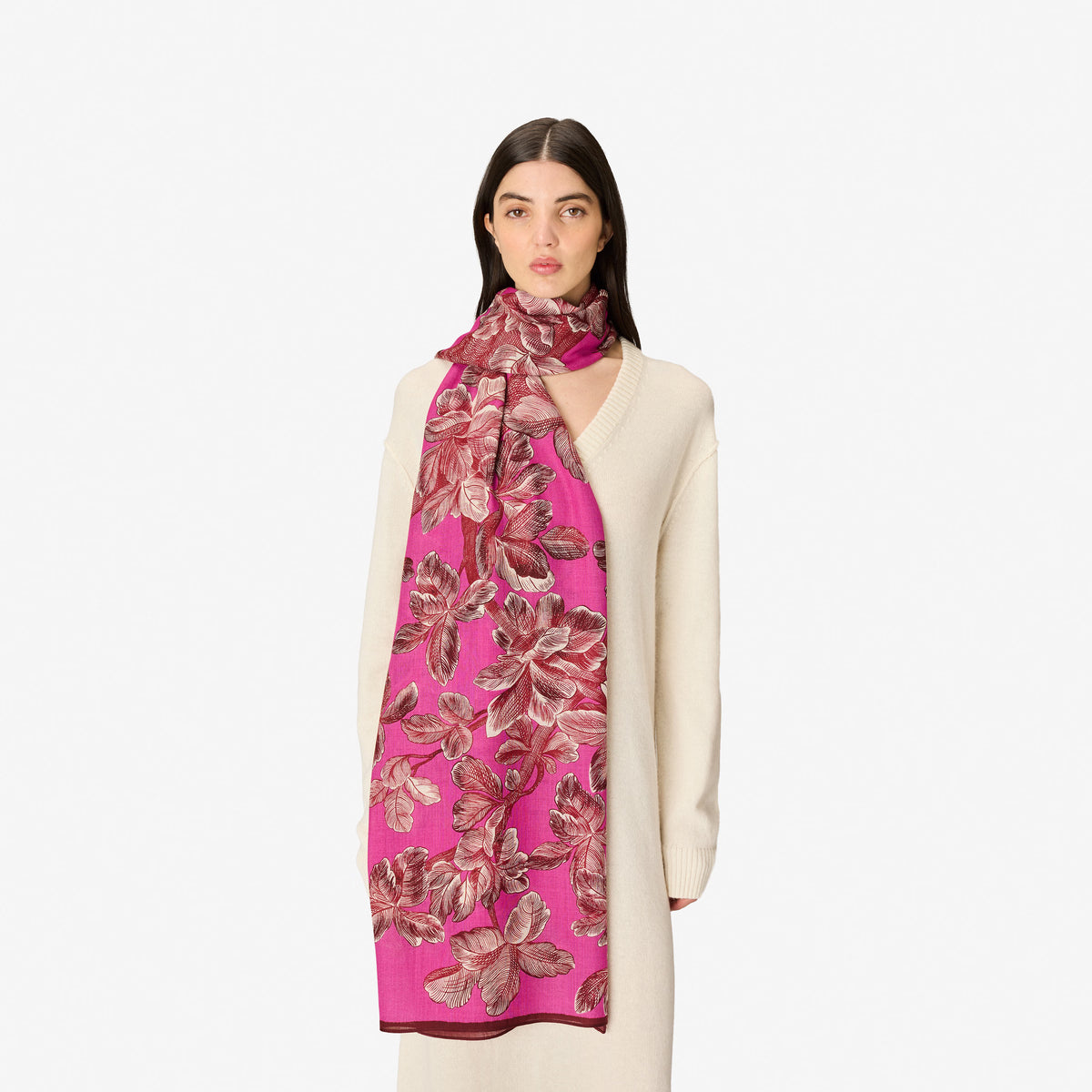 Inoui Editions Scarf 100 Arboris Fuchsia-Inoui Editions-Thistle Hill
