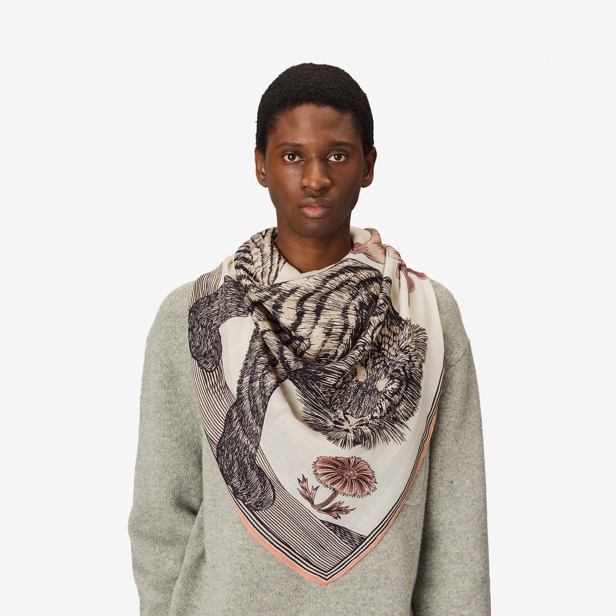 Inoui Editions Square 130 Gustav Powder Scarf-Inoui Editions-Thistle Hill