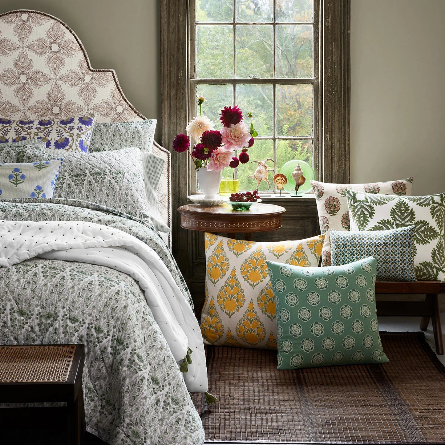 John Robshaw Lina Sage Quilt-John Robshaw-Thistle Hill