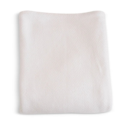 Evangeline Simple Cotton Bed Blanket Bright White-Evangeline-Thistle Hill