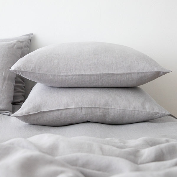 LinenMe Standard Pillow Case Set of 2 Grey