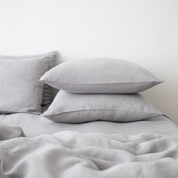 LinenMe Standard Pillow Case Set of 2 Grey