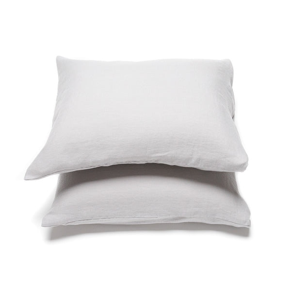 LinenMe Standard Pillow Case Set of 2 Grey-LinenMe-Thistle Hill
