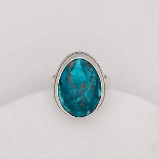 Carolyn Keys Lake Ring Chrysocolla Turquoise-Carolyn Keys-Thistle Hill