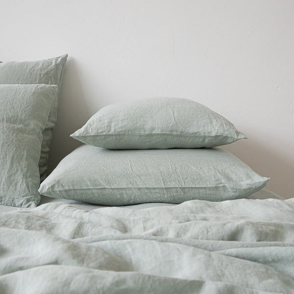 LinenMe Standard Pillow Case Set of 2 Sea Foam-LinenMe-Thistle Hill