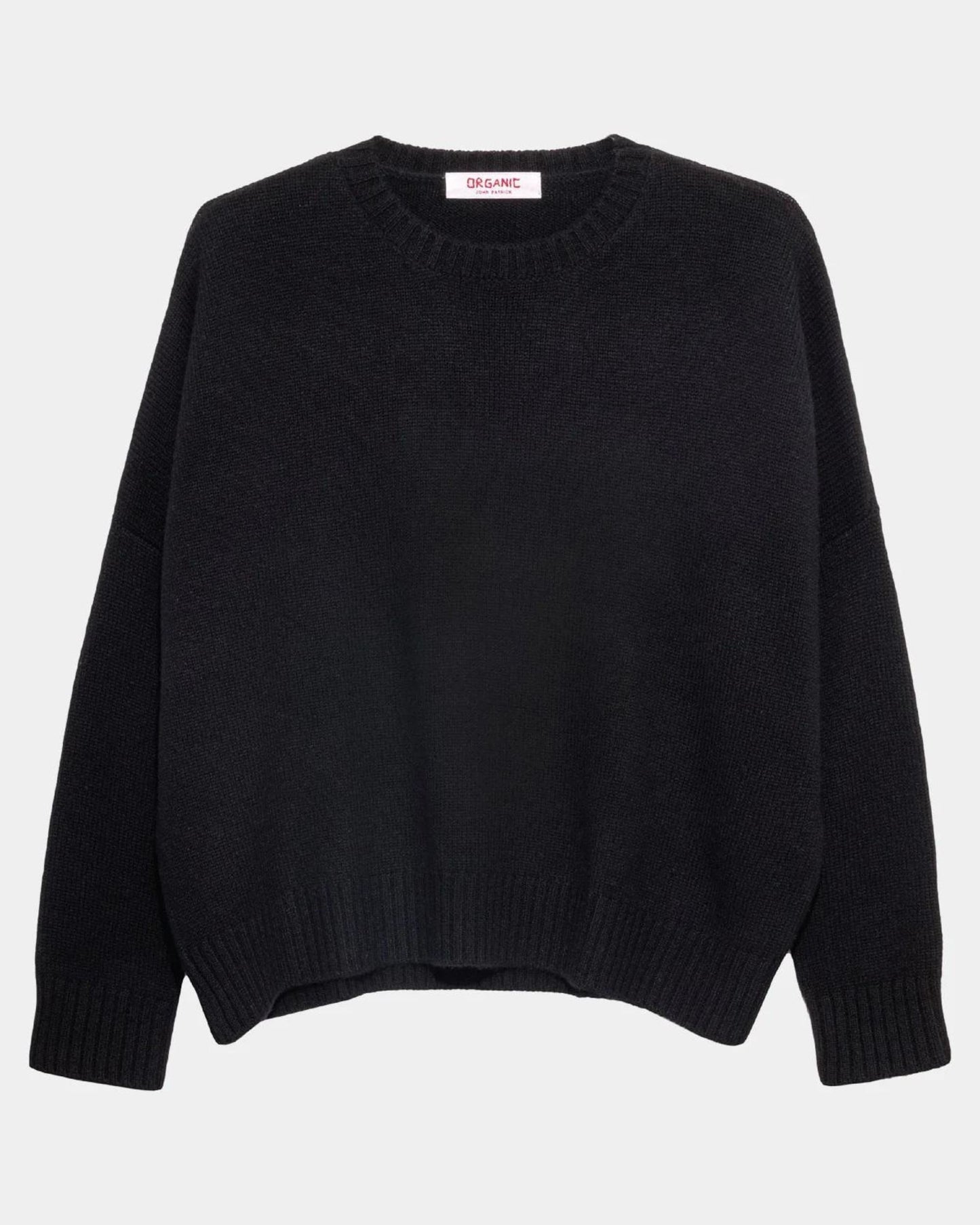 Organic by John Patrick Cashmere Wide Pullover Black