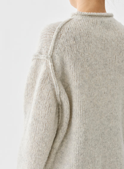 Pas de Calais Baby Alpaca Knit Pullover Natural-Pas De Calais-Thistle Hill