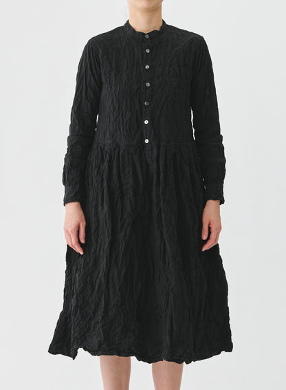 Pas de Calais Classic Crinkle Cotton Dress Black-Pas De Calais-Thistle Hill