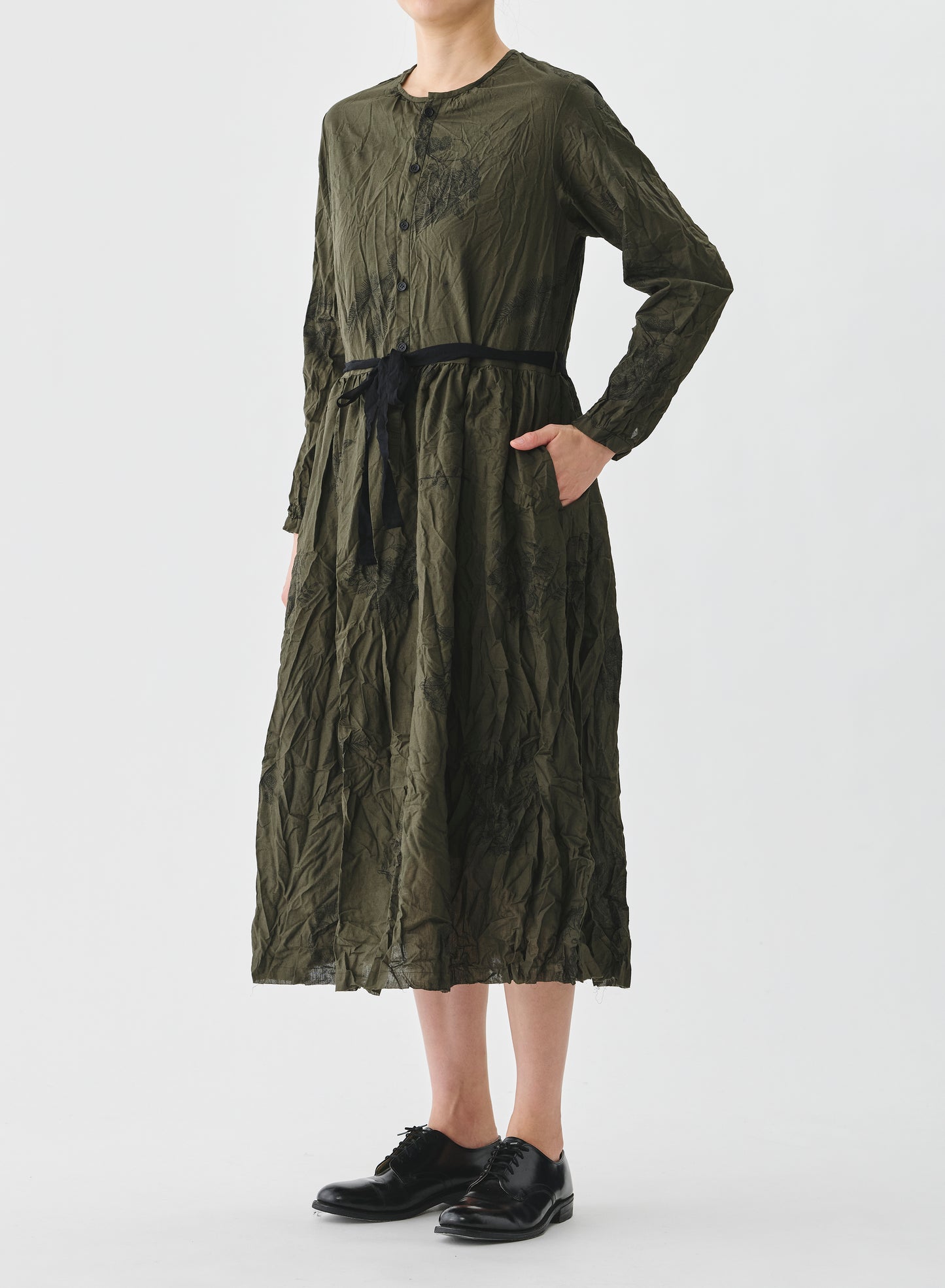 Pas de Calais Friends of the Forest Print Dress Khaki-Pas De Calais-Thistle Hill