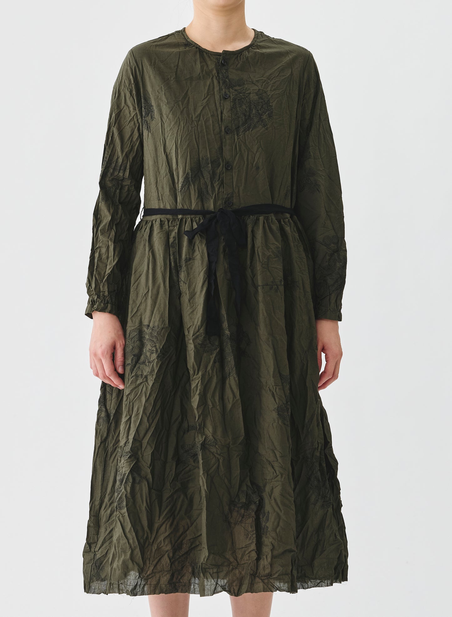 Pas de Calais Friends of the Forest Print Dress Khaki-Pas De Calais-Thistle Hill