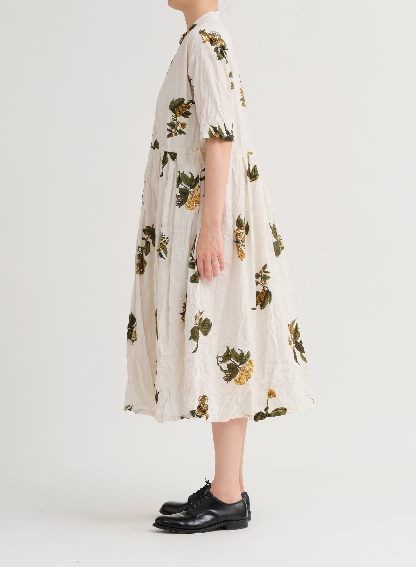 Pas De Calais Summer Botanical Print Dress Ivory-Pas De Calais-Thistle Hill