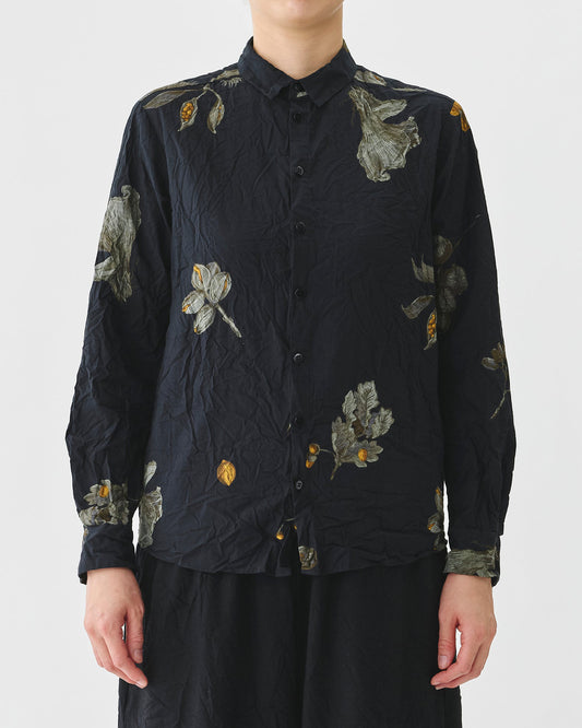 Pas de Calais Secret Forest Print Blouse Black-Pas De Calais-Thistle Hill