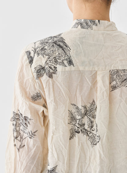 Pas de Calais Freinds of the Forest Print Blouse Natural-Pas De Calais-Thistle Hill