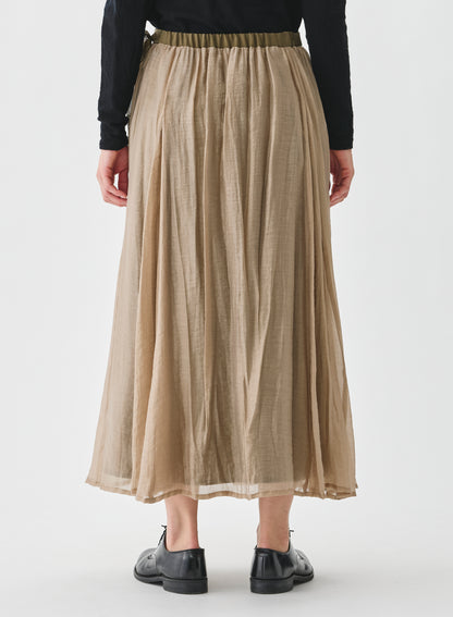 Pas de Calais Crinkle Long Skirt Beige-Pas De Calais-Thistle Hill