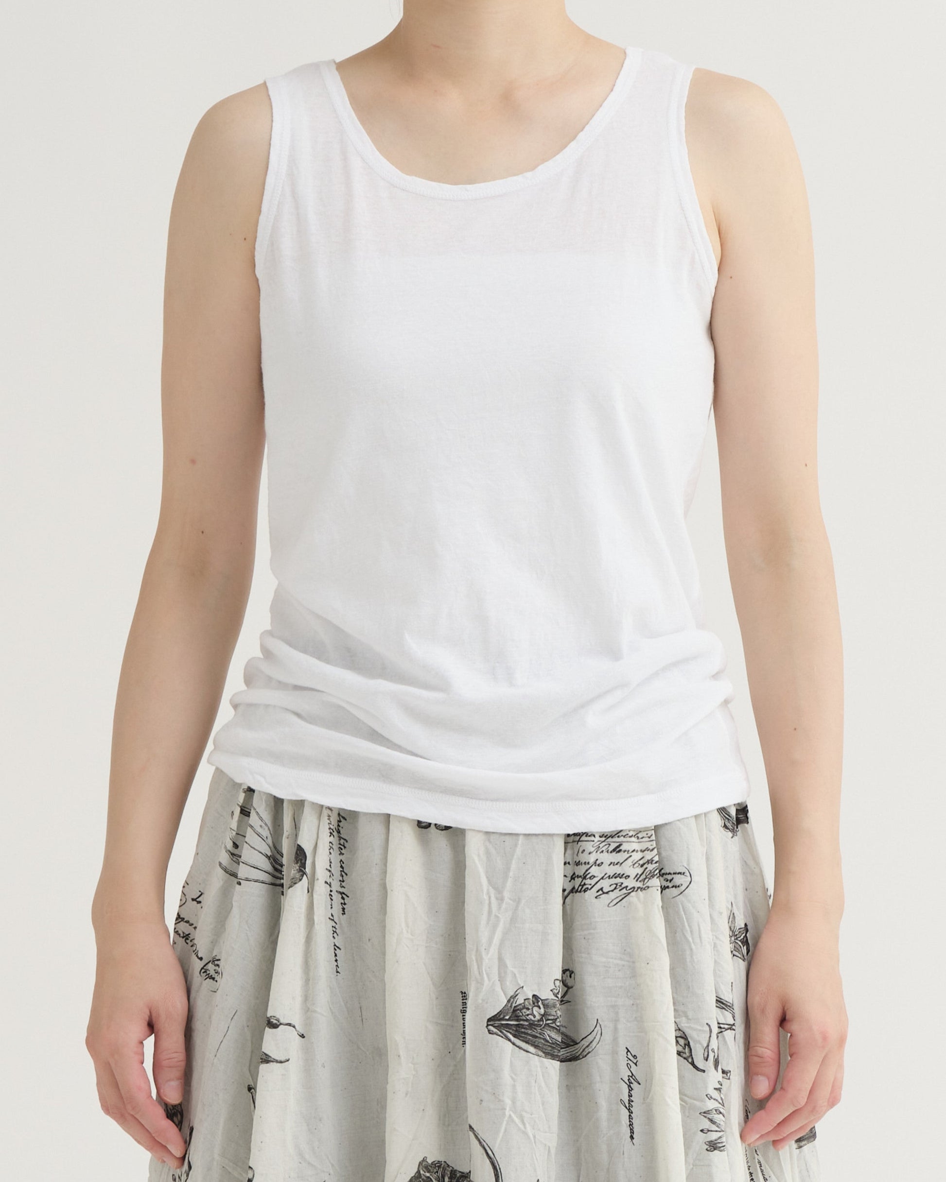 Pas De Calais Classic Jersey Tanktop White-Pas De Calais-Thistle Hill