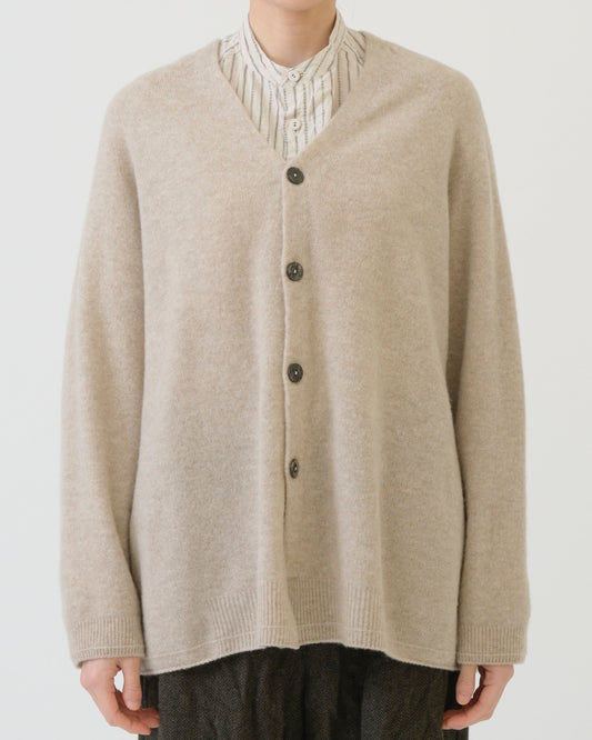 Pas de Calais Fine Wool Cardigan Beige-Pas De Calais-Thistle Hill