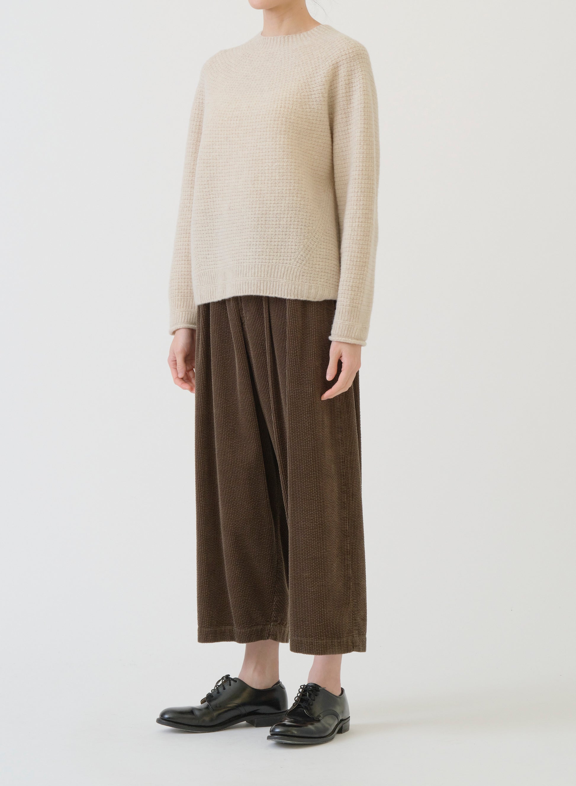 Pas de Calais Cashmere Blend Lambs Wool Pullover Ivory-Pas De Calais-Thistle Hill